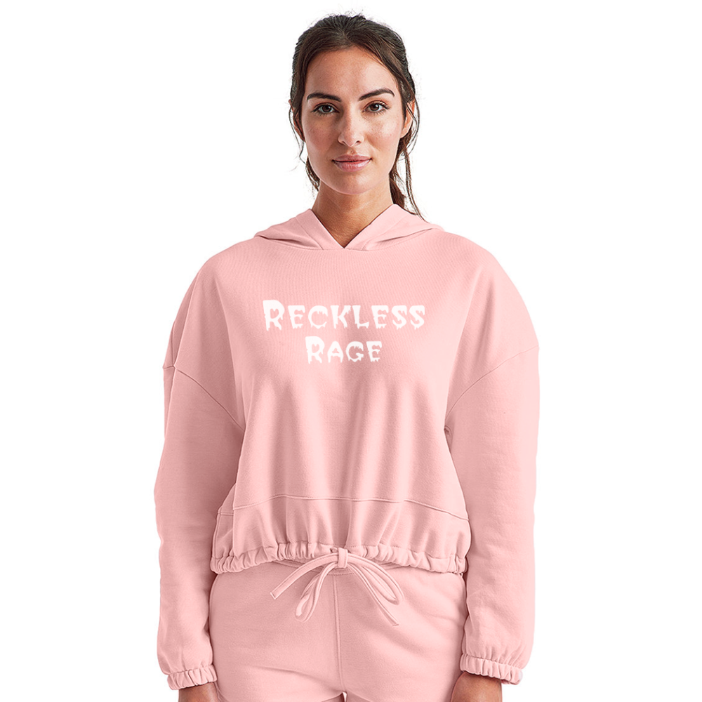 Reckless Rage Women’s Cropped Hoodie - light pink