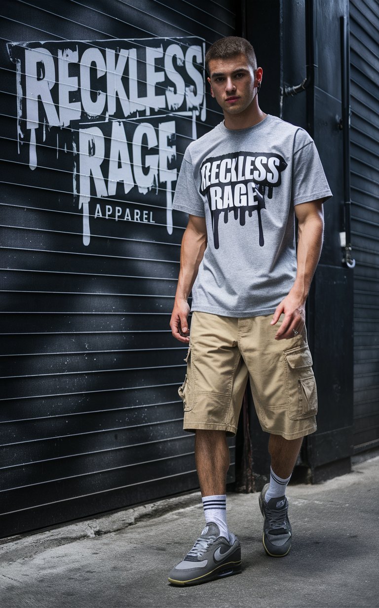 Reckless Rage Dripping Men Crew Neck T-shirt