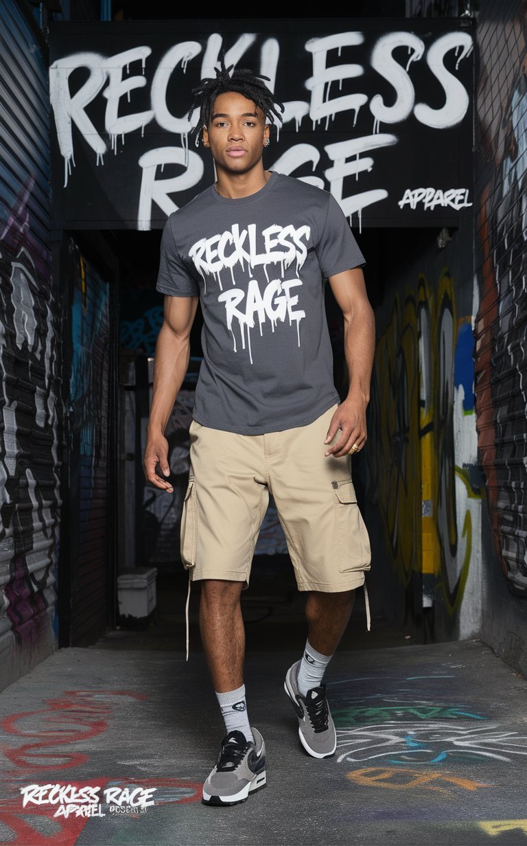 Reckless Rage Dripping Men Crew Neck T-shirt